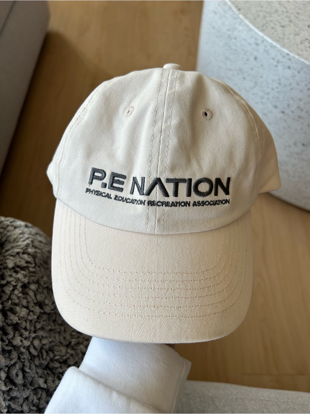 P.E NATION Cream Logo Baseball Cap